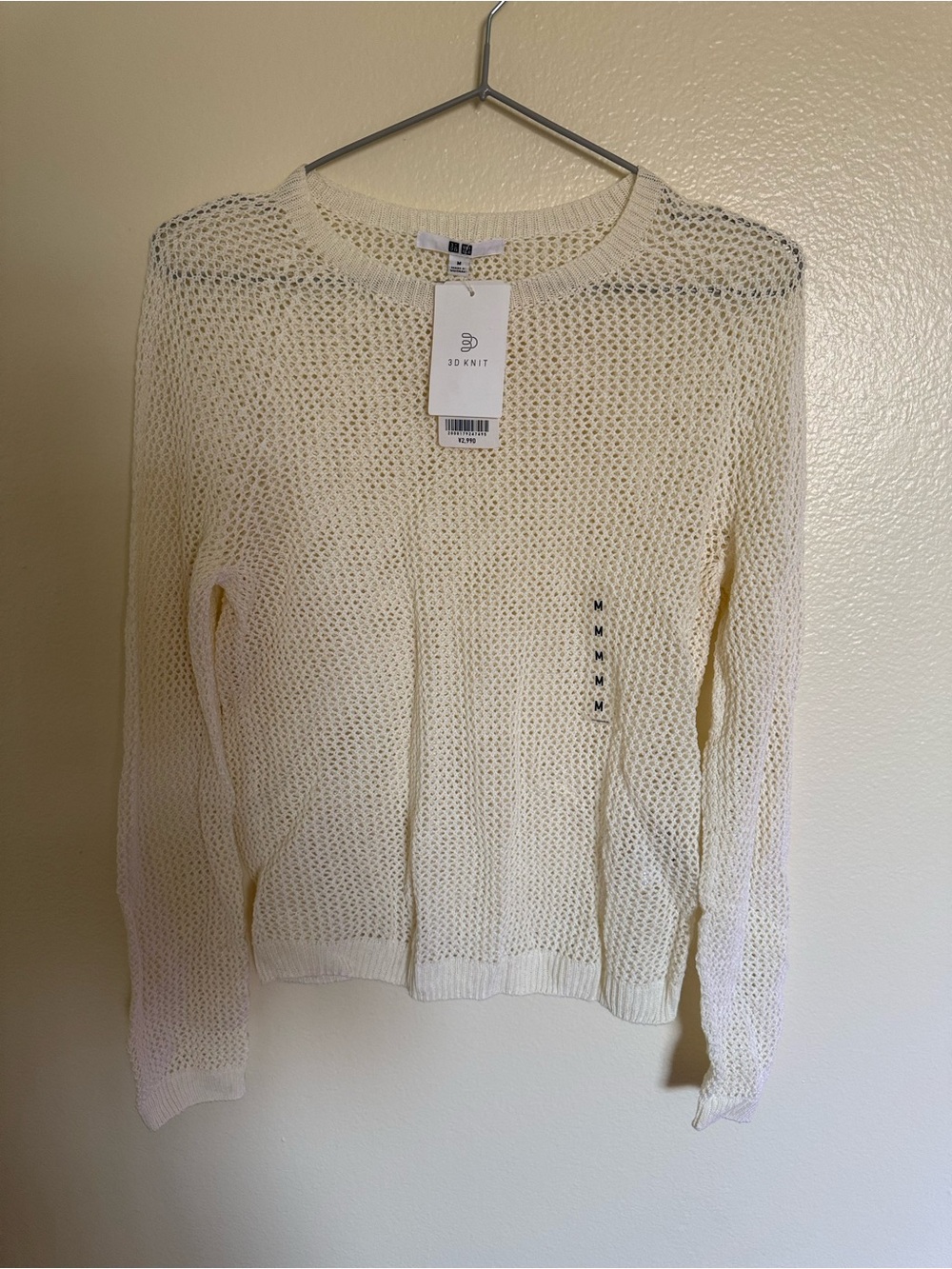 3D Mesh Crew Neck Sweater (Long Sleeve) - Women's